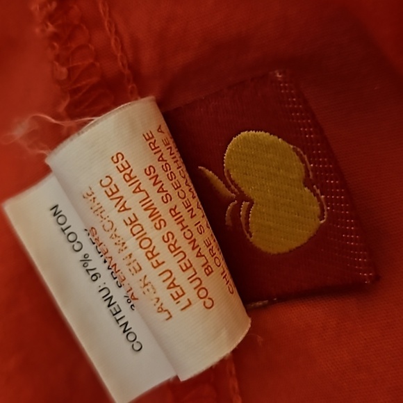 VTG APPLE BOTTOMS Coral Button Down Off Shoulder Babydoll Blouse XL - Picture 12 of 12